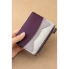 Mor Renk Kadın Deri Cüzdan/Kartlık