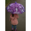 Mor Renk Karışık Figürlü Kılıflı Çocuk Şemsiye