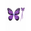 Mor Renk Kelebek Figürlü Kanat / Asa Set