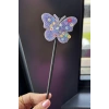 Mor Renk Kelebek Figürlü Topuz Tokası/Topuz Kalemi