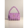 Mor Renk Peluş Makyaj Çantası