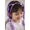 Mor Renk Saç Detaylı Çocuk Taç