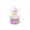 Mor Renk Unicorn Işıklı Küçük Kar Küresi