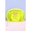 Neon Yeşil Şeffaf 3lü Makyaj Çantası