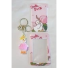 Pembe Ördek Figürlü Kartlıklı Anahtarlık