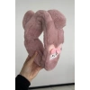 Pembe Renk Ayıcık Figürlü Peluş Çocuk Kulaklık