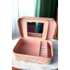 Pembe Renk Ayna Detaylı Takı Organizeri