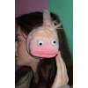 Pembe Renk Canavar Figürlü Peluş Kulaklık