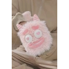 Pembe Renk Canavar Figürlü Peluş Sıcak Su Torbası