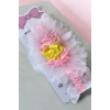 Pembe Renk Çiçek Figürlü Çocuk/ Bebek Saç Bandı
