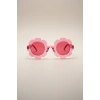 Pembe Renk Çiçek Figürlü Çocuk Güneş Gözlük