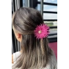 Pembe Renk Çiçek Figürlü İnci Detaylı Mandal Toka