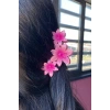 Pembe Renk Çiçek Figürlü Mandal Toka