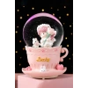 Pembe Renk Çocuk Figürlü Müzikli Ve Işıklı Kar Küresi(Büyük Boy)