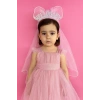 Pembe Renk Hello Baby Yazılı Tül Detaylı Taç