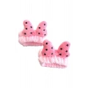 Pembe Renk İkili Kurdele Figürlü Peluş Su Tutucu Havlu Bileklik