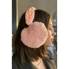 Pembe Renk İnci Detaylı Kulaklı Çocuk Peluş Kulaklık