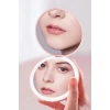 Pembe Renk Işıklı Makyaj Aynası/Cep Ayna