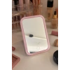 Pembe Renk Işıklı Masa Aynası