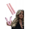 Pembe Renk Isısız Saç Şekillendirici Saten Saç Sosisi