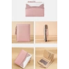 Pembe Renk Kadın Deri Cüzdan/Kartlık