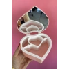 Pembe Renk Kalp Figürlü Aynalı Takı Organizeri