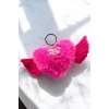 Pembe Renk Karışık Figürlü Kelebek Detaylı Peluş Anahtarlık