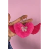 Pembe Renk Karışık Figürlü Kelebek Detaylı Peluş Anahtarlık