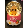 Pembe Renk Kedi Figürlü Işıklı Mini Küre