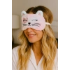 Pembe Renk Kedi Figürlü Peluş Uyku Bandı
