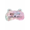 Pembe Renk Kedi Figürlü Peluş Uyku Bandı