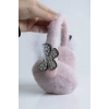Pembe Renk Kelebek Detaylı Peluş Kulaklık