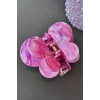 Pembe Renk Kelebek Figürlü Mermer Desenli Kemik Mandal Toka