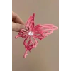 Pembe Renk Kelebek Figürlü Metal Mandal Toka