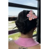 Pembe Renk Kelebek Figürlü Topuz Tokası/Topuz Kalemi