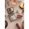 Pembe Renk Kız Detaylı Cep Aynası/Çanta Charm