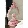 Pembe Renk Kız Figürlü Müzikli Ve Işıklı Kar Küresi