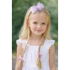 Pembe Renk Kurdele Figürlü Örgülü Çocuk Taç