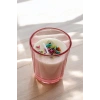 Pembe Renk Kuru Çiçek Detaylı Mum