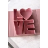 Pembe Renk Love Detaylı Doldurulabilir Hediye Kutusu