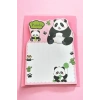 Pembe Renk Panda Figürlü Yapışkanlı Not Kağıdı