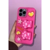 Pembe Renk Pati Figürlü 13 Pro Max Telefon Kılıfı