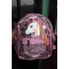 Pembe Renk Şeffaf Unicorn Figürlü Çocuk Sırt Çantası