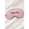 Pembe Renk Shut Up Yazılı Saten Uyku Bandı