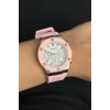 Pembe Renk Silikon Kordonlu Kadın Saat