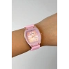 Pembe Renk Silikon Kordonlu Kadın Saat