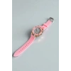 Pembe Renk Silikon Kordonlu Kadın Saat