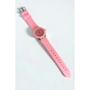 Pembe Renk Silikon Kordonlu Kadın Saat