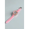 Pembe Renk Silikon Kordonlu Kadın Saat