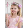 Pembe Renk Taç /Asa/Örgülü Toka Set